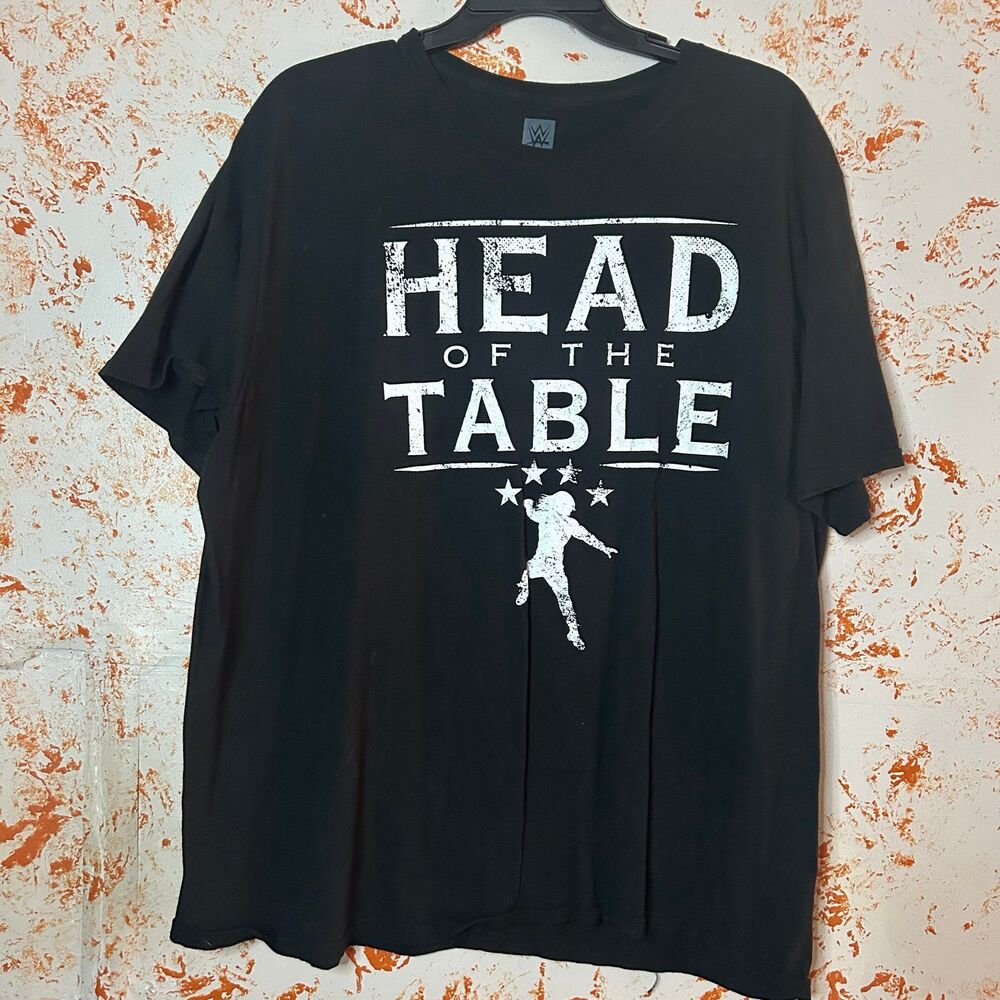 WWE Roman Reigns Head of the Table T Shirt 3X Black Wrestling Tee